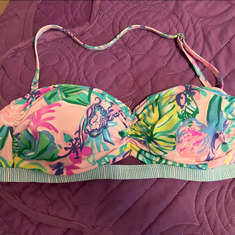 Lilly Pulitzer Mermaid Print Bikini top size 6
